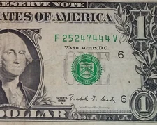 1988A $1 ATLANTA WEB Banknote F/V Block 9/8