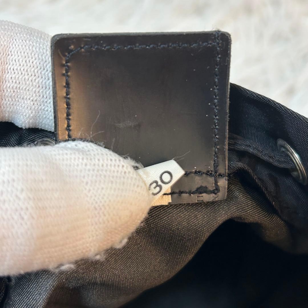 Prada Nylon Black Triangle Logo Drawstring Pouch … - image 15