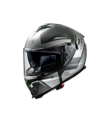 Motorradhelm Integral Premier TYPHOON Ba Emily Bm Schwarz Grau Grün