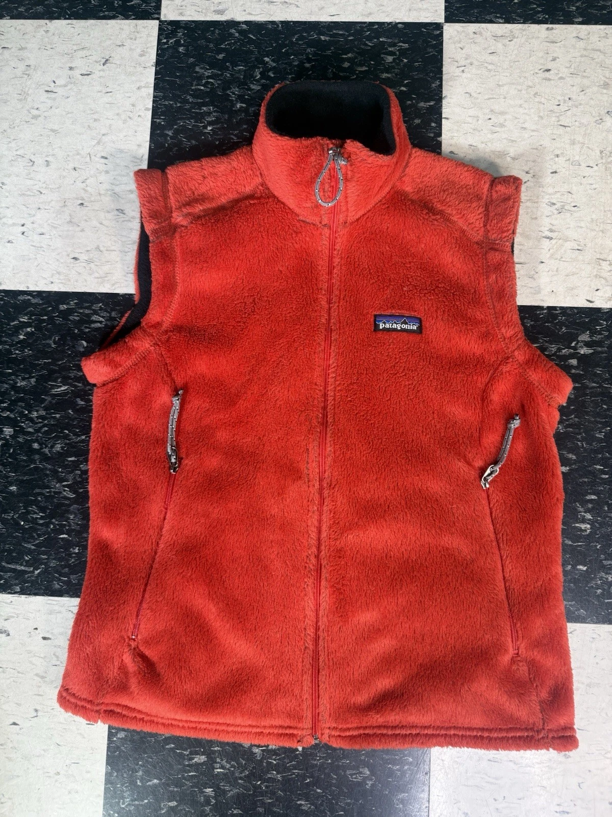 Vintage Patagonia Regulator R2 Fleece Vest Mens M Orange Polartec Made in USA