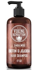 Men's Shampoo Conditioner Set Sandalwood Biotin Jojoba Oil 17oz