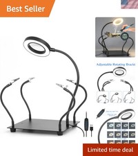 Helping Hands Soldering Station with 3X Magnifying Glass and Light, Soldering...