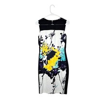 NWOT T Tahari Abstract Sleeveless Knee Length Bodycon Dress Size 2 XS