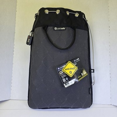 PACSAFE TRAVELSAFE 12L GII PORTABLE TRAVEL SAFE BAG BLACK MODEL 10480 BRAND NEW