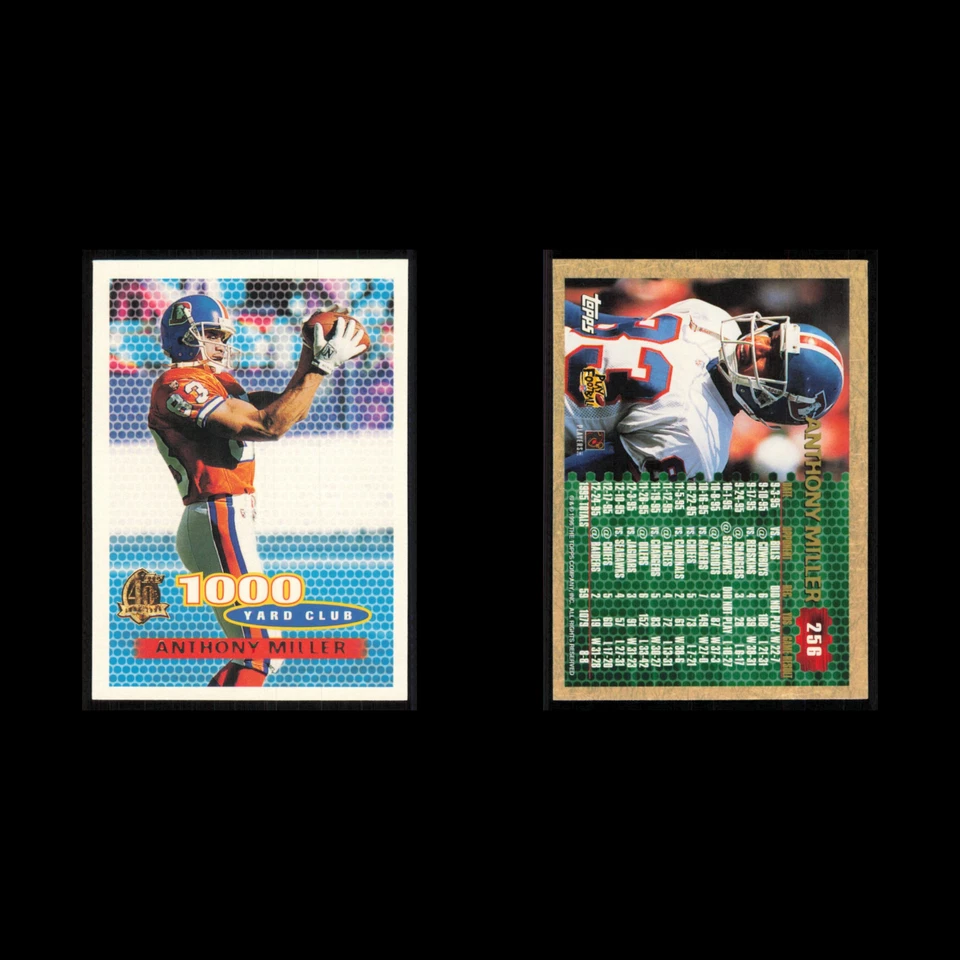 Anthony Miller #256 1996 Topps Denver Broncos Football Card NFL NM - Image 3 of 3