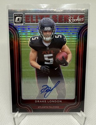 2022 Panini Optic DRAKE LONDON Elite Series Rookie AUTO /99 Falcons #ESR-5