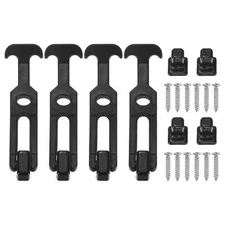 4-Pack T-Handle Rubber Flexible Draw Latches,6.3" Latches for Toolbox, Black