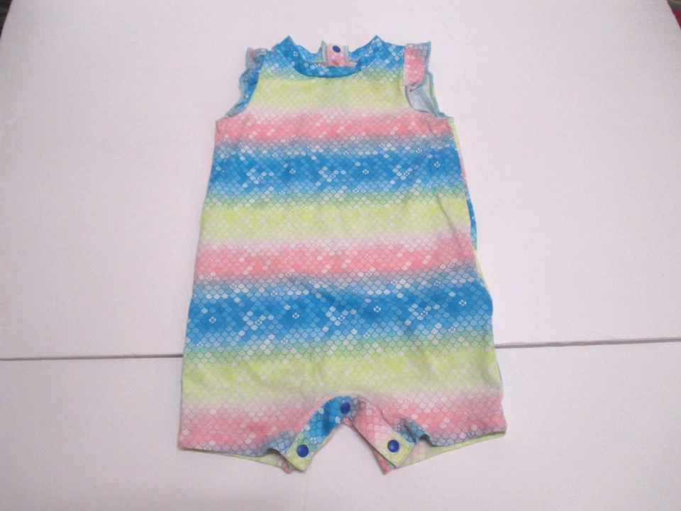 2 NIÑAS INFANTES ROSA AZUL AMARILLO HURLEY SHORTALL Y BURBUJA CONJUNTO TALLA 6 Y 9 MESES Foto 2 de 3
