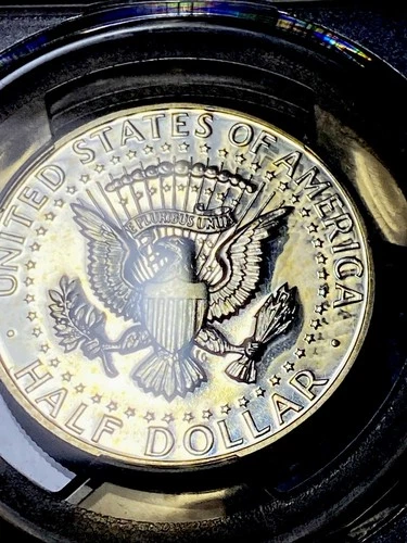 💎 1964 50C Silver Proof Kennedy Half PCGS Graded PR 66 Light Rev. Gold Toning