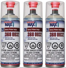 USC 2K Spray Max Epoxy Primer Paint Aerosol 3680032 (3 Pack)