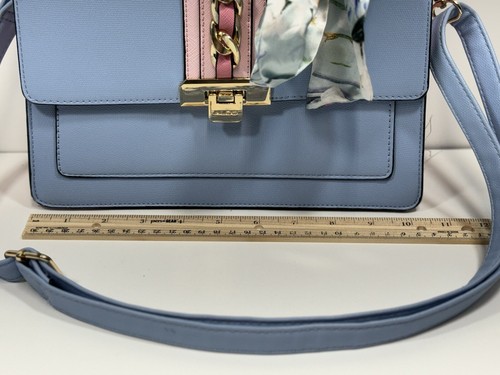 Aldo AnnieBrook Flap Satchel Umhängetasche blau rosa geblümt - Bild 2 von 4
