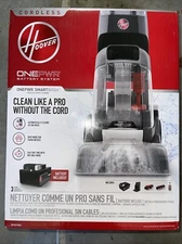 Hoover Carpet Cleaner SmartWash Deep Clean Carpet Shampooer + Battery & Charger