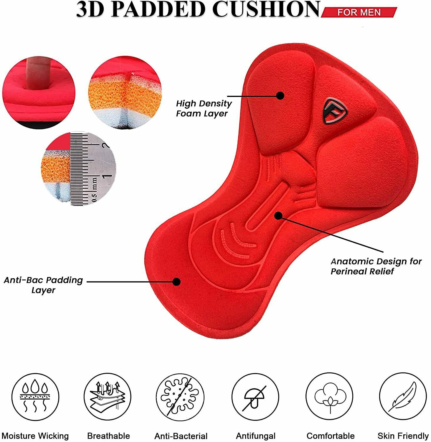 Men’s Cycling Underwear Anti Bac 3D Padded Breathable MTB Bike Liner Shorts eBay