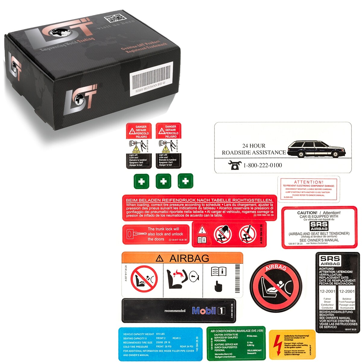 Safety Notice Vehicle Sticker Restoration Sticker for Mercedes S-Class