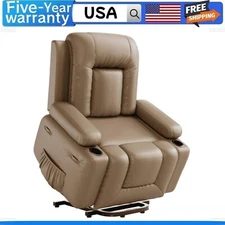 🔥✔️Oversized Faux Leather Power Lift Recliner Chair for Elderly Reclining Sofa