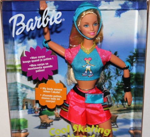 VINTAGE 1999 ROLLERBLADE COOL SKATING BARBIE DOLL 25887 SKATES ON HER OWN -2 AAA - Picture 2 of 12