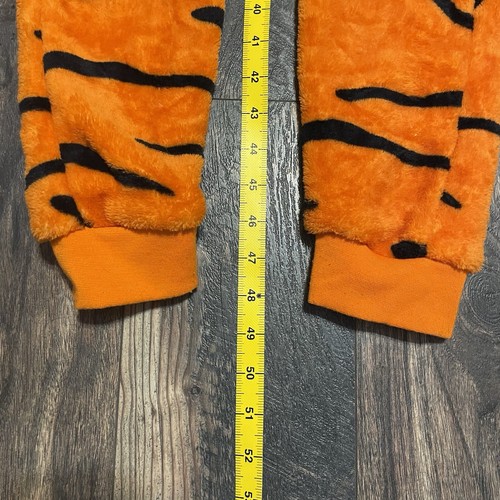 Disney ~ One Piece TIGGER Fleece Pajamas - Zips up- Character Hooded #Fun - Picture 7 of 10