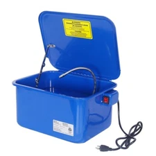 Portable Steel Cabinet Parts Washer with 110V Electric Pump 3.5 Gallon