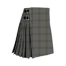 Men's Scottish Premium Burns Check Tartan Kilt Handmade Traditional 8 Yard Kilts