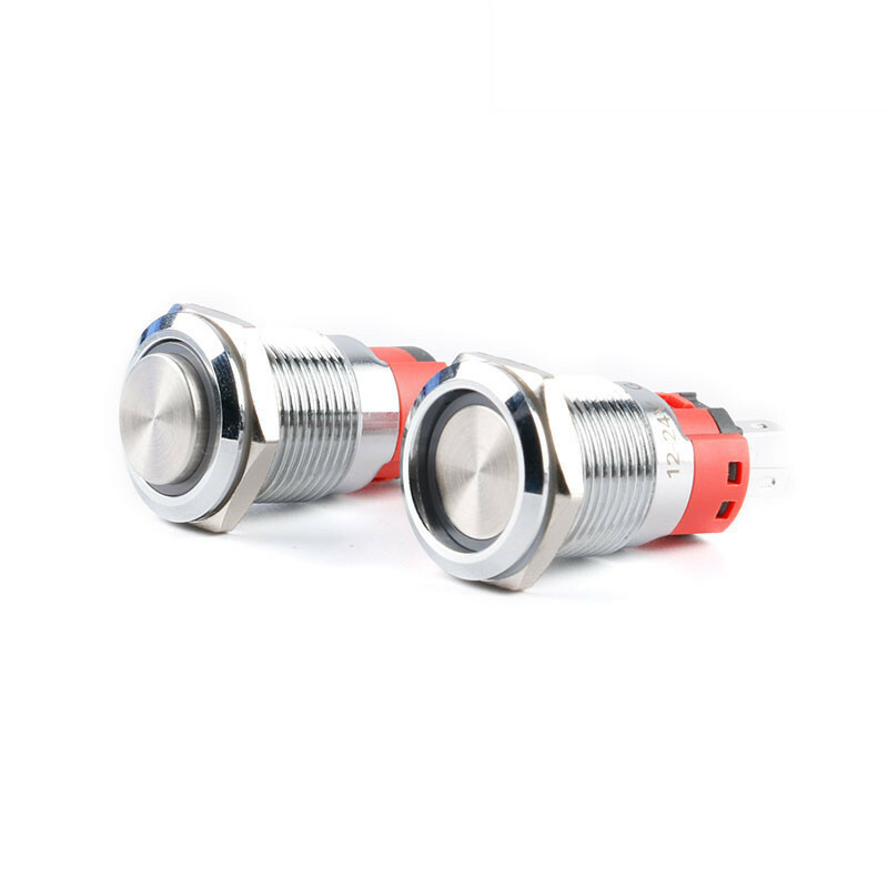 Round 16mm metal Pushbutton switch 12V/24V YJ-GQ16-B/G/R/Y reset