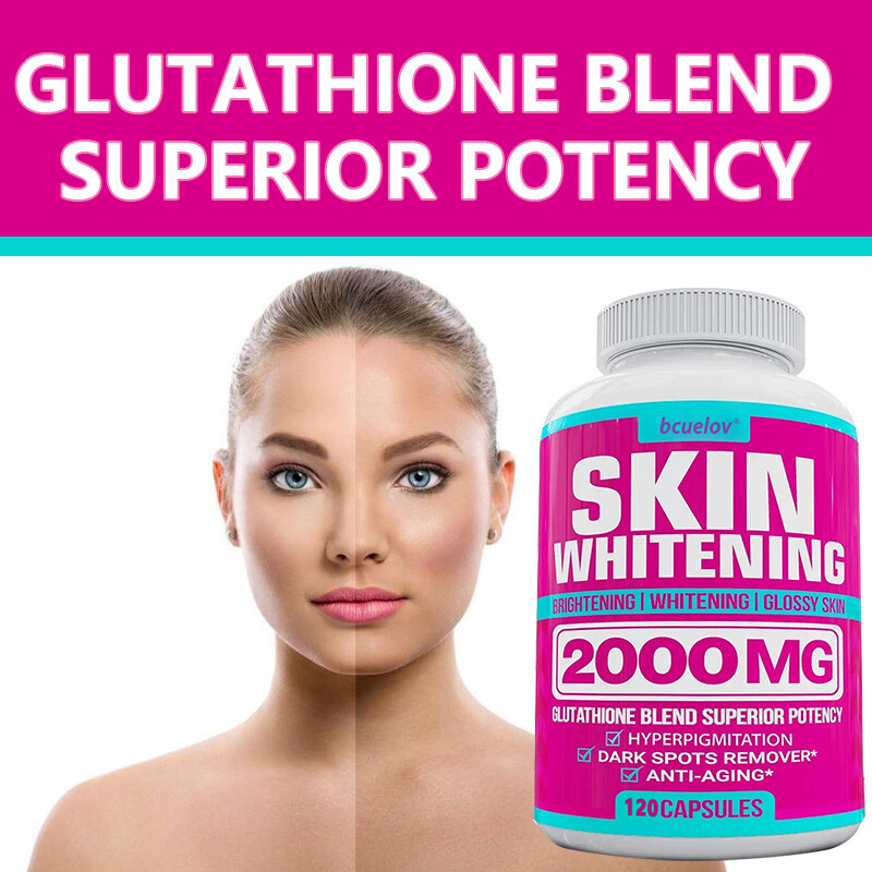 SKIN WHITENING BRIGHTENINGIWHITENINGIGLOSSY SKiN 2000MG GLUTATHIONE BLEND  caps