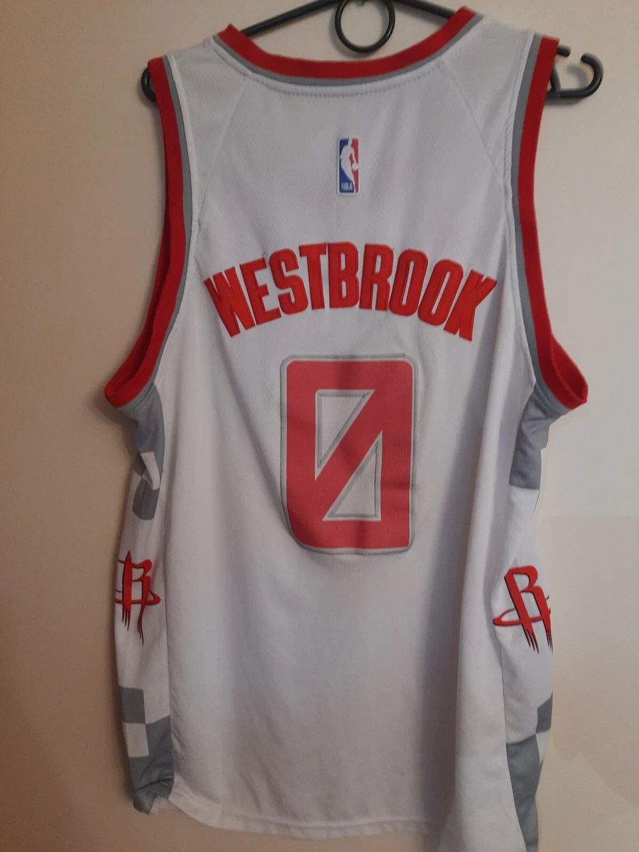 Russell Westbrook 0 Houston Rockets Traded Player Swingman White Jersey eBay