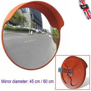 60cm UK Brand NEW Orange CONVEX TRAFFIC DRIVEWAY SAFETY MIRROR