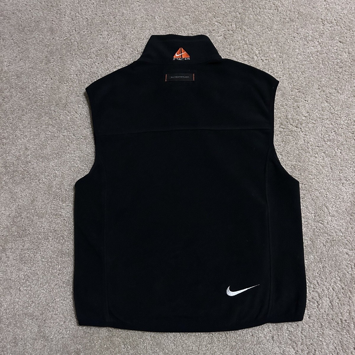 Vintage Nike ACG Vest Therma Fit Fleece Black Men's Medium Vintage Nike ACG Vest Therma Fit Fleece Black Men's Medium