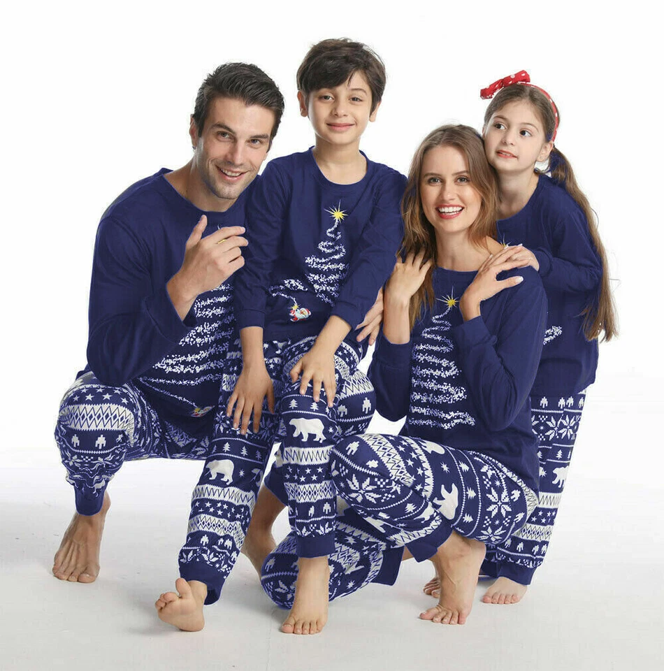 Christmas Pyjamas PJs Sets Christmas Pyjamas Matching Nightwear Xmas Pajamas - Image 3 of 4