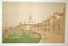 Denis Paul NOYER - Original Signed Lithograph - Venice