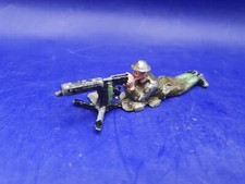 ORIGINAL Vintage Britains Lead Soldier WW1 WWI Soldier w/ Machine Gun