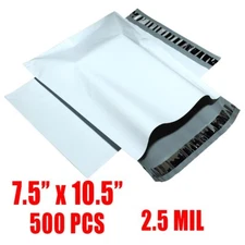 Lot 500 7.5x10.5 INCH Poly Mailers Shipping Bags Envelopes Packaging Premium Bag
