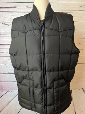 Rodeo Clothing Co Puffer Vest Medium Mens Full Zip Down Ski Snow Quilted