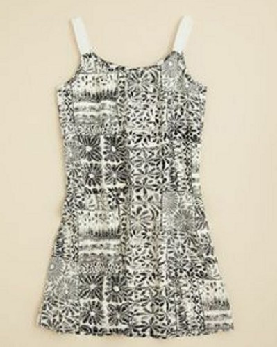 Aqua Girls' Floral Print Dress, Black/White , Size S, MSRP $68. - Picture 2 of 5