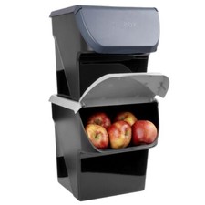 Vorratsbehälter Kartoffelbehälter Gemüsebehälter 13 L, 2er-Set, grau, anthrazit 