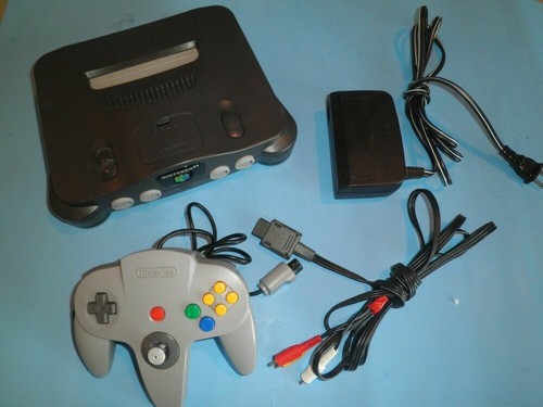 Console vintage Nintendo 64 N64 1 2 3 o 4 controller + pacchetto cavi lotto AUTENTICA - Foto 4 di 12