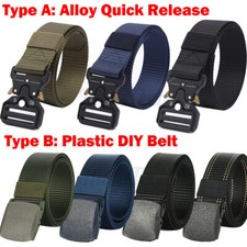 Casual Military Tactical Belt Army Adjustable Quick Release Mens Pants Waistband