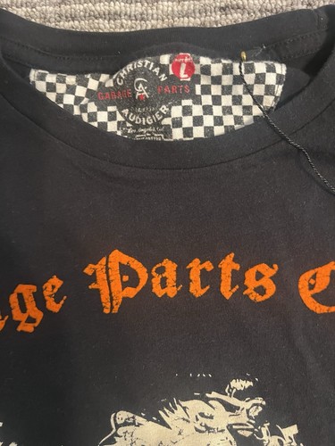 New Christian Audigier Garage Parts Motorcycle Racer Shirt Large All Over Print - Picture 11 of 20