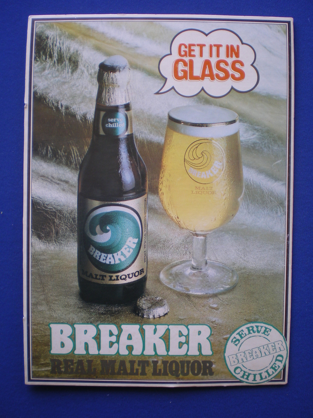 Shop Display Board/Standee ' Breaker Real Malt Liquor ' 1970s eBay