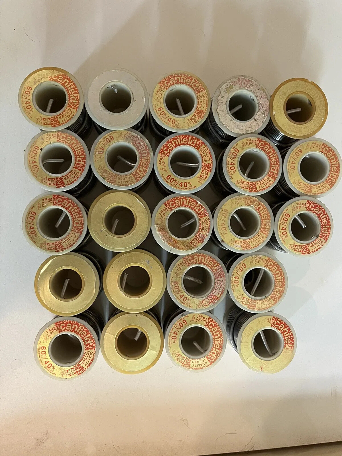 Canfield 60/40 solder for stained glass Lot Of 23 Spools eBay