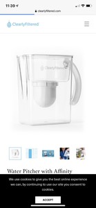 clearly filtered water filter pitcher