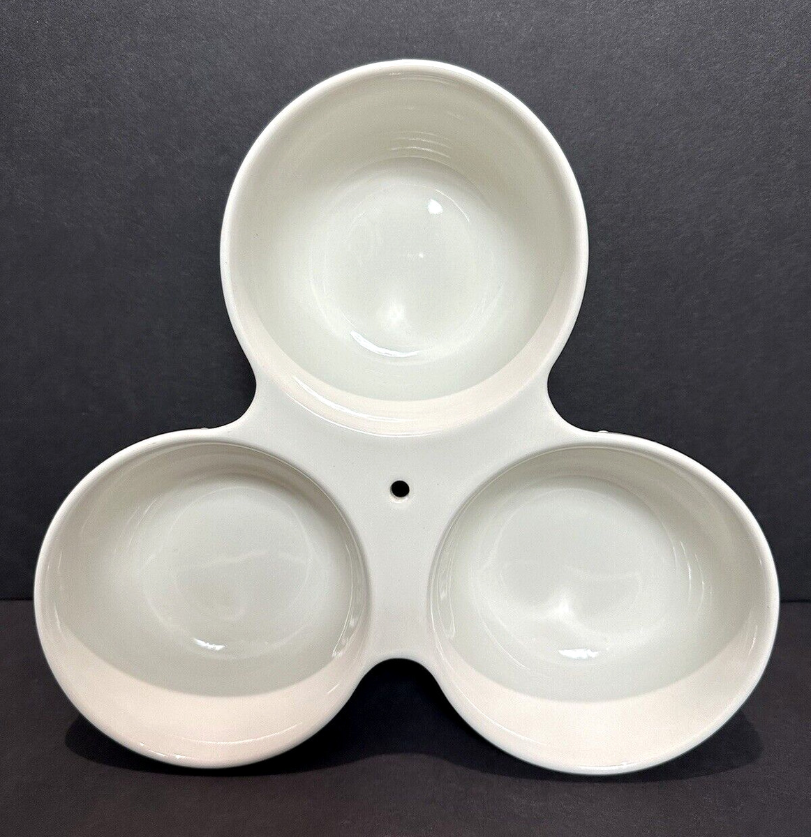 Nora Fleming Stoneware RETIRED T6 Pearl Dot Triple Dish - NEW | eBay