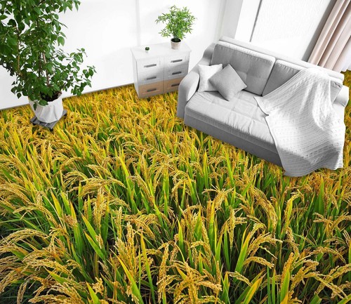 3D Paddy Rice O2223 Floor WallPaper Murals Wall Print 5D AJ WALLPAPER ...