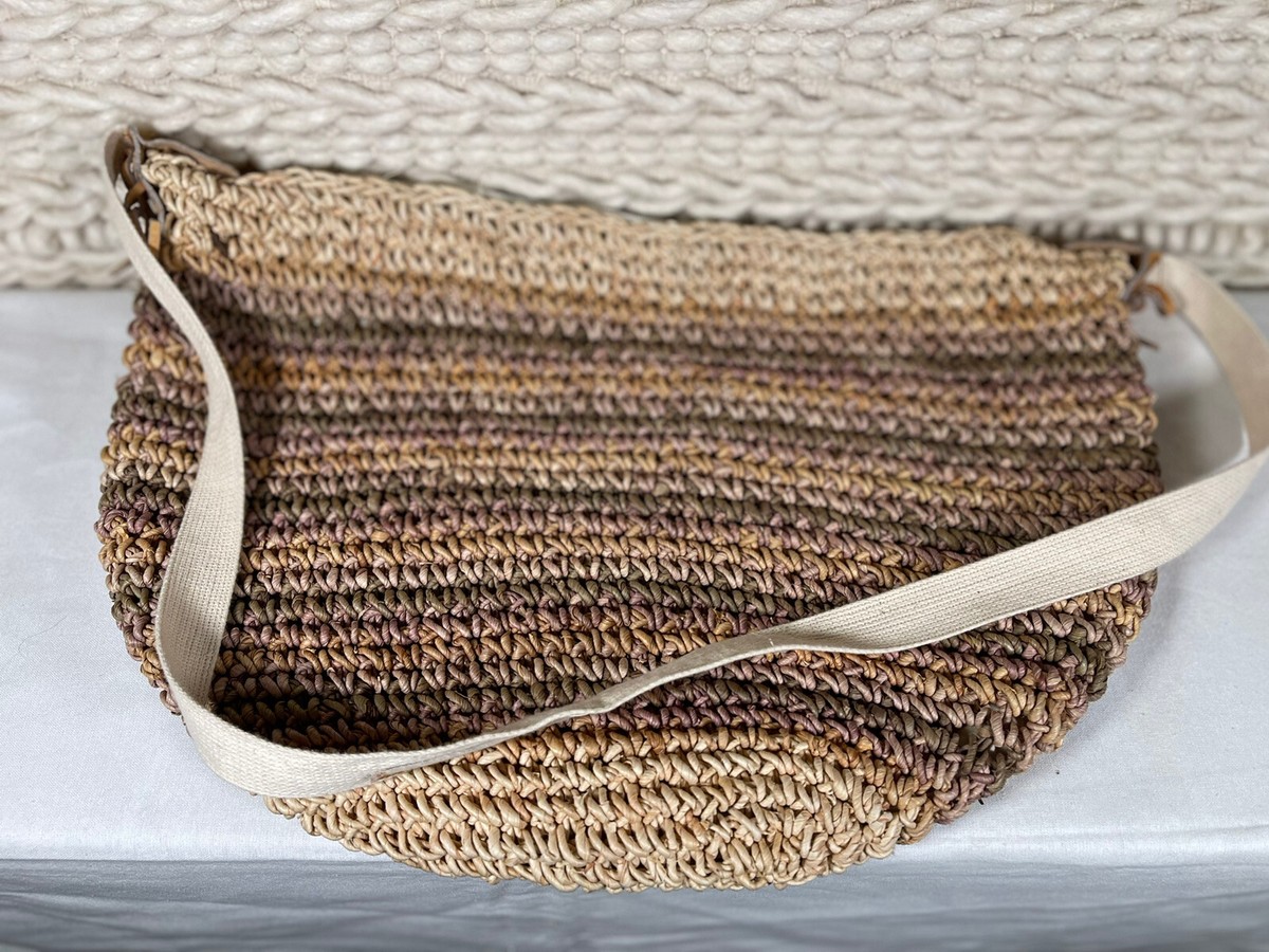 Vintage Waves Tandem Bags Of California Woven Basket Women’s Handbag