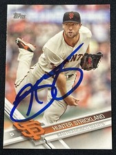 2017 Topps Series 1 Signed #246 Hunter Strickland Autographed Auto Giants Card