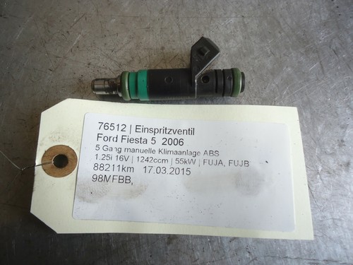 Einspritzventil Ford Fiesta 5 98MFBB 1.25i 16V 55kW FUJA. FUJB 76512