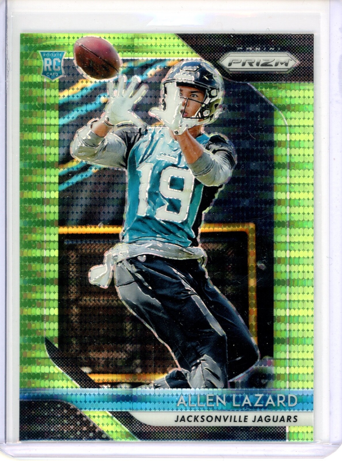 2018 Panini Prizm Allen Lazard 294 Neon Green Pulsar Rookie Jaguars Jets RC