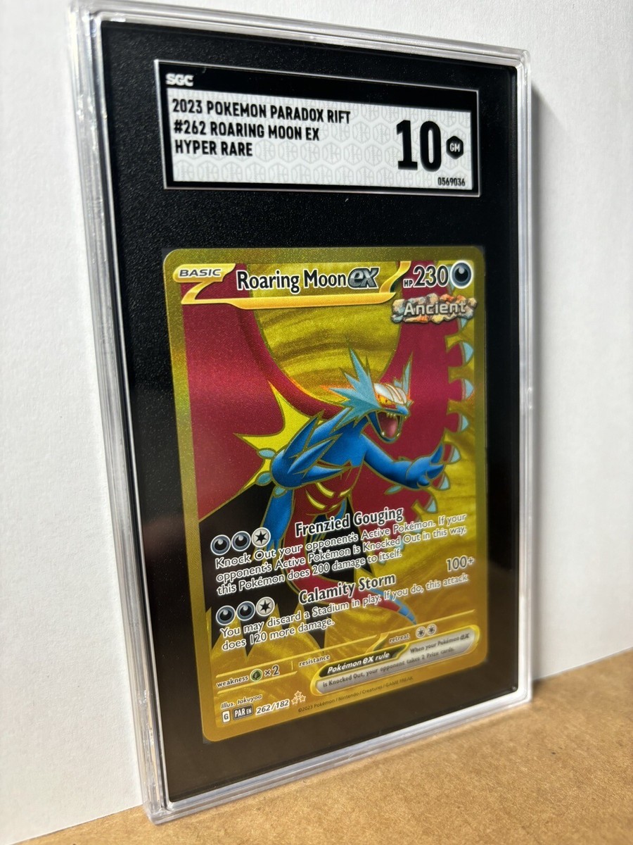Gem Mint 10 SGC! Pokémon TCG Roaring Moon Paradox Rift 262