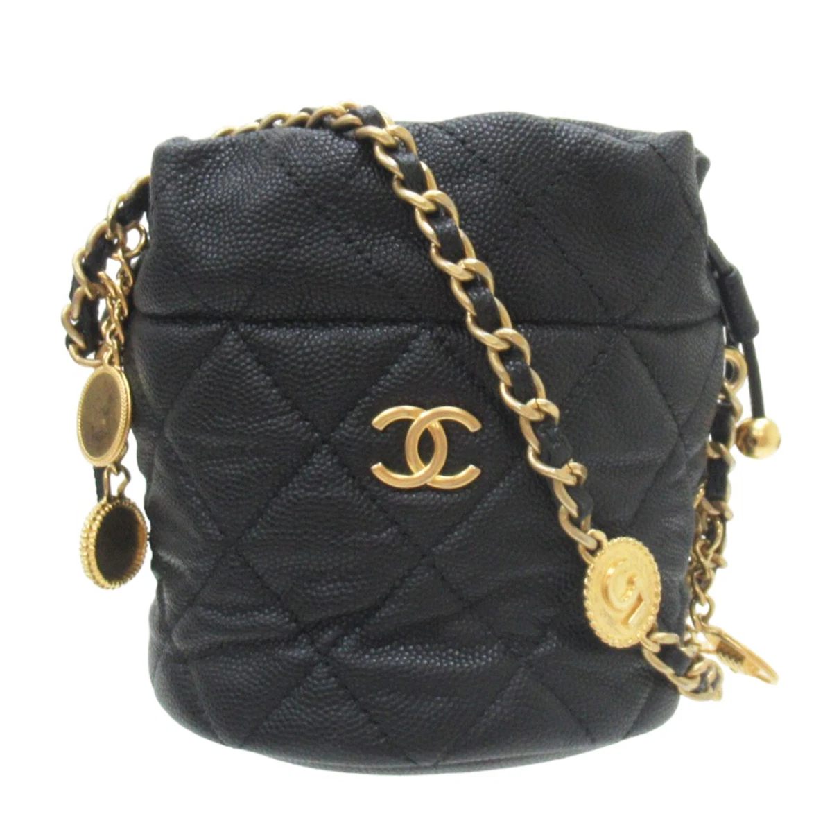 Vintage Chanel Mini Drawstring Quilted Bucket Bag