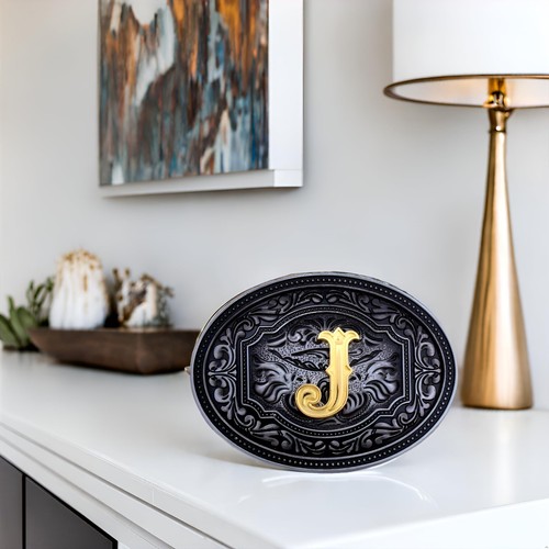 Btilasif Western Cowboy Belt Buckle for Men Women Initial Letters A-Z Texas R... - Picture 6 of 6